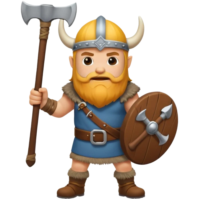 A Viking with a axe emoji