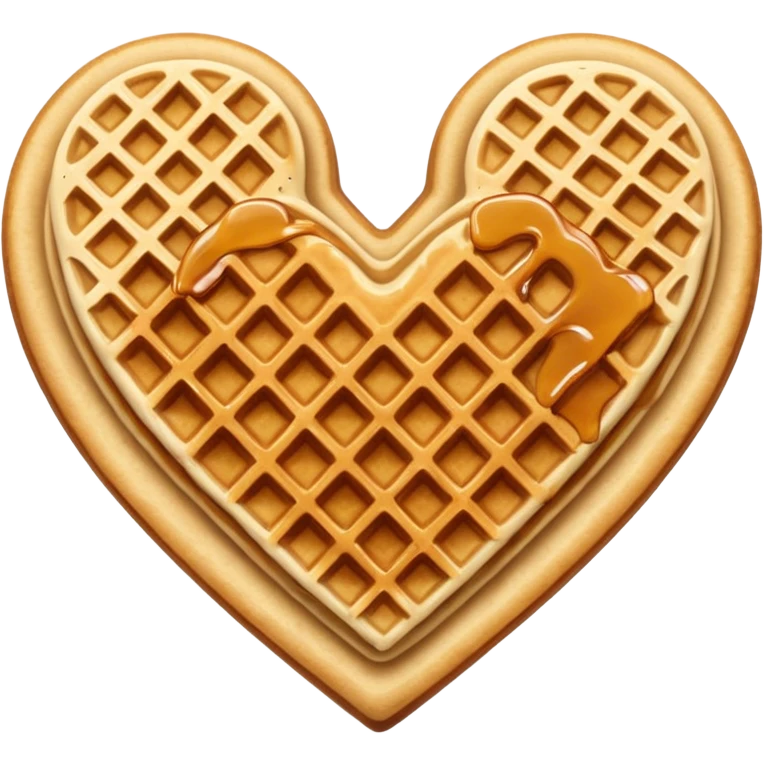 Beige heart waffle emoji emoji