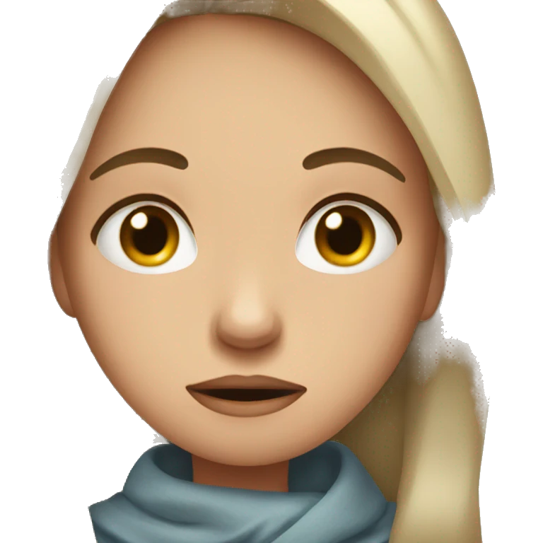A woman is crying emoji