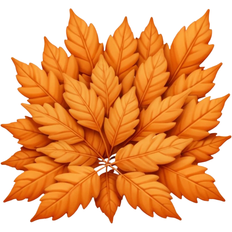 Pastel orange leaves  emoji