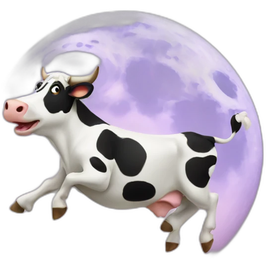 flying cow over moon emoji