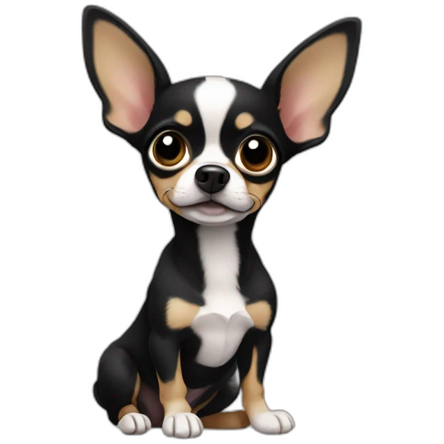 chihuahua NEGRO lamentándose emoji