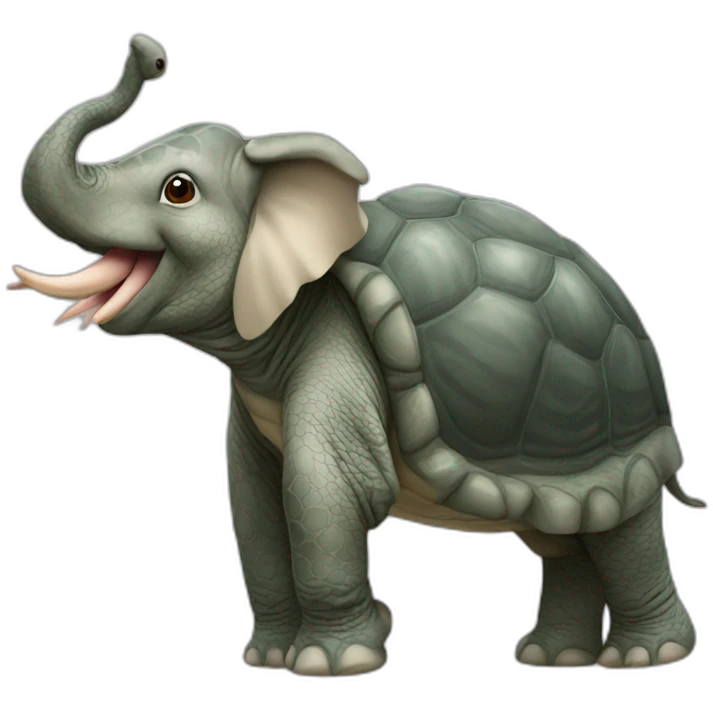 Tortue sur éléphant emoji