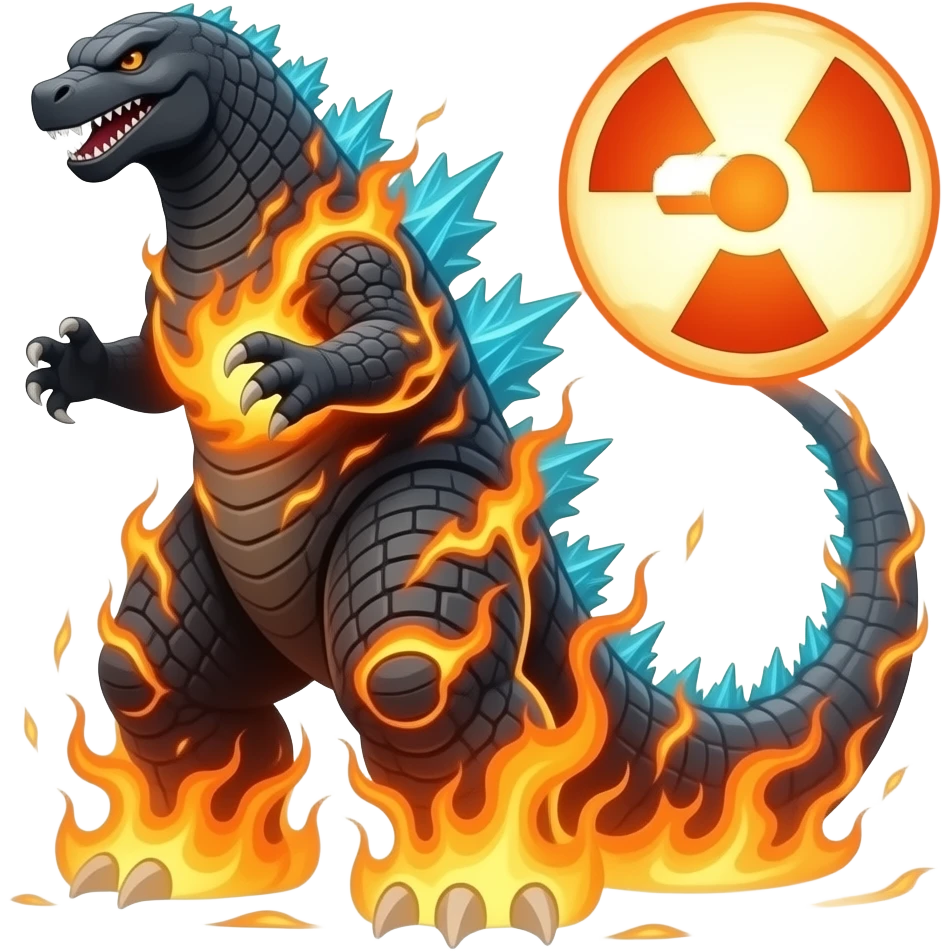 Godzilla thermo pulso nuclear emoji