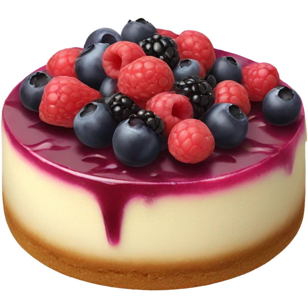 Realistic berry cheesecake  emoji