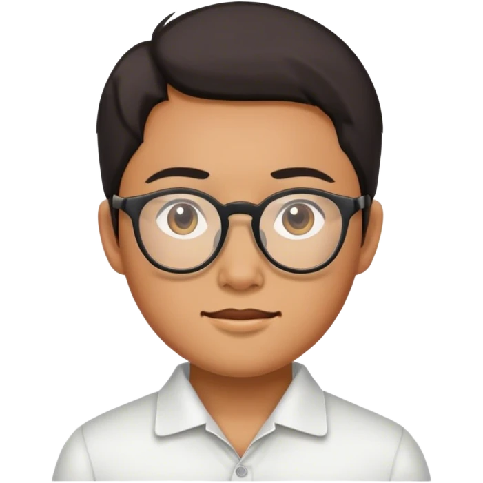 Asian with glasses emoji