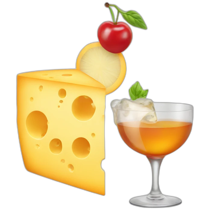 Cheese and cocktails emoji