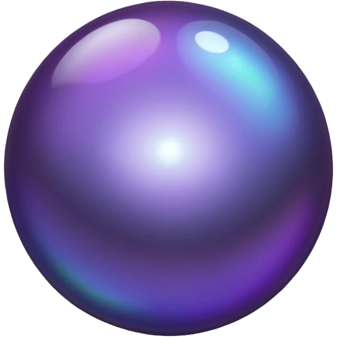 black and purple pearl emoji