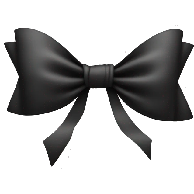Black coquette bow with only back in it and no other colour  emoji