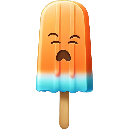 Peach popsicle  emoji