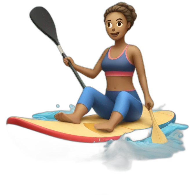 Woman play paddle emoji