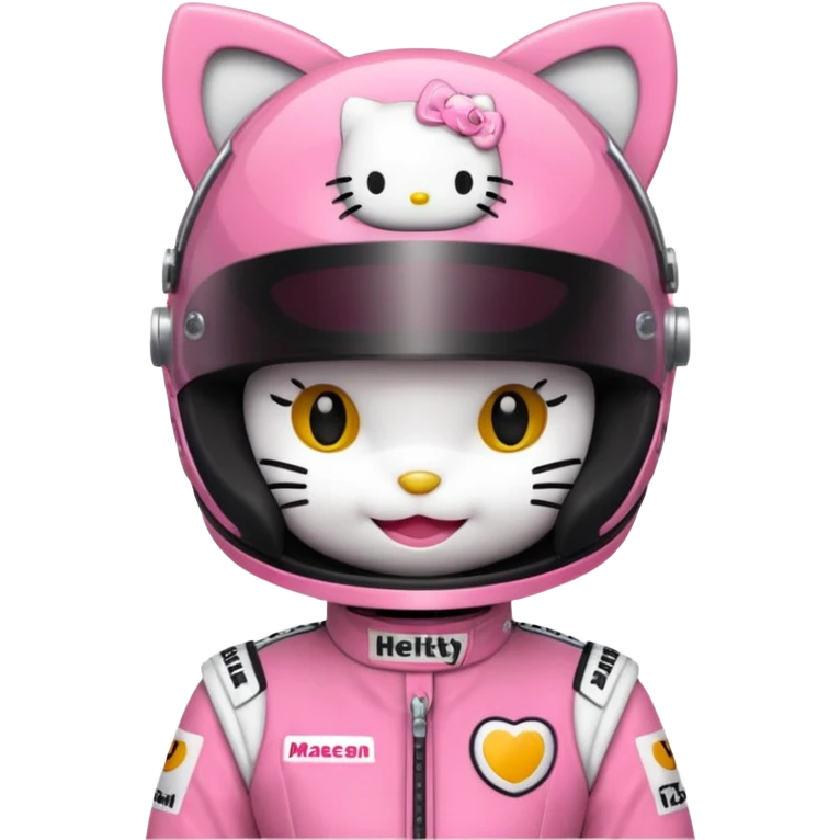 hello kitty Mclaren race suit emoji