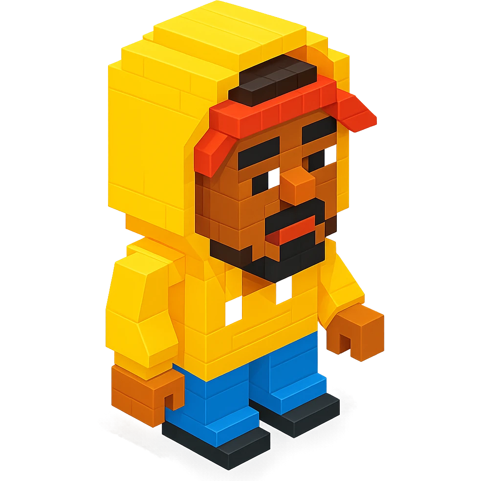 Lego version of 2Pac wearing a hoodie emoji