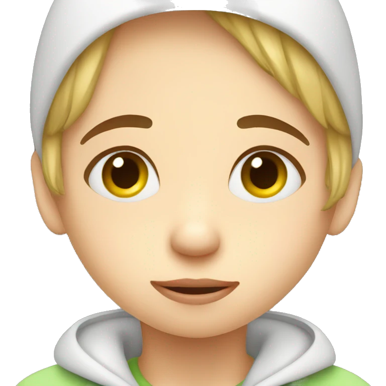 Sick child with fever emoji
