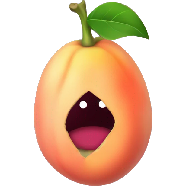 Peach inside eggplant emoji