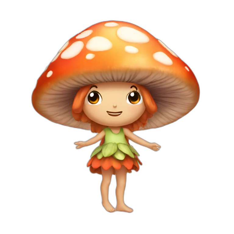 A mushroom fairy emoji