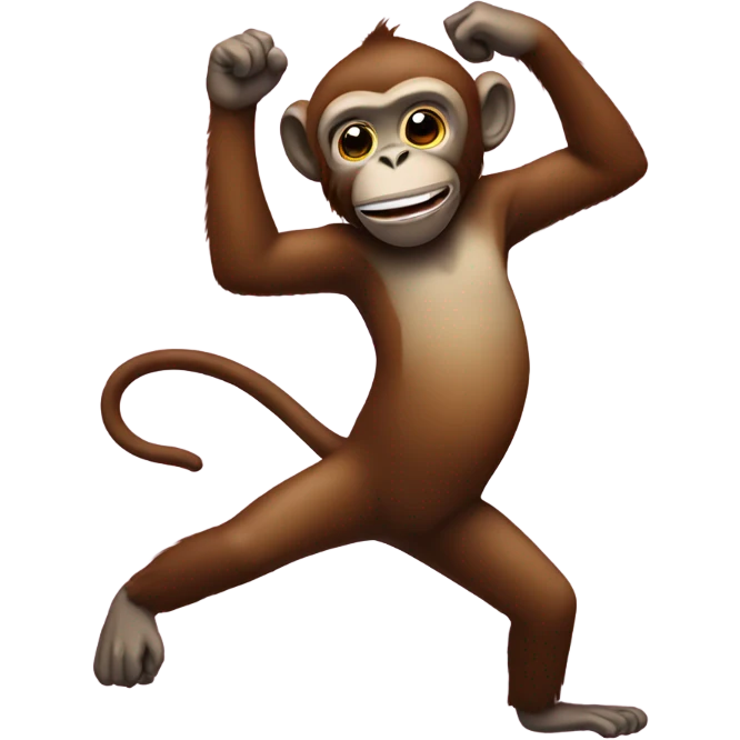 monkey dabbing and popping  emoji