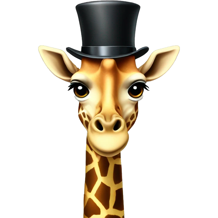 Top hat giraffe emoji