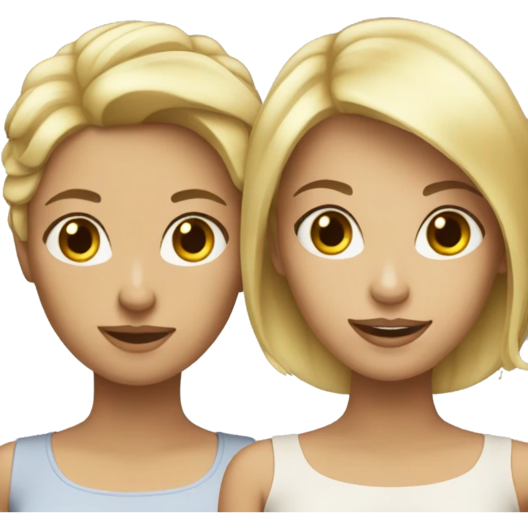 A blonde with a brunette  emoji