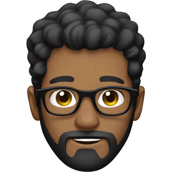 man with short black beard, scruffy short hair and sunglasses emoji