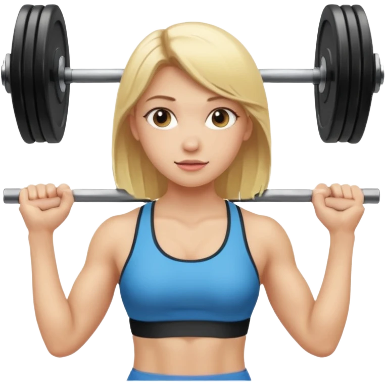 gym chica rubia pesas emoji