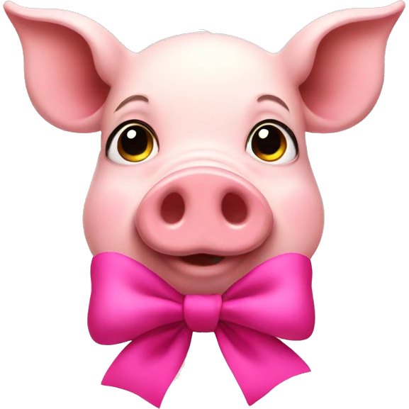 pig with pink bow in hair emoji