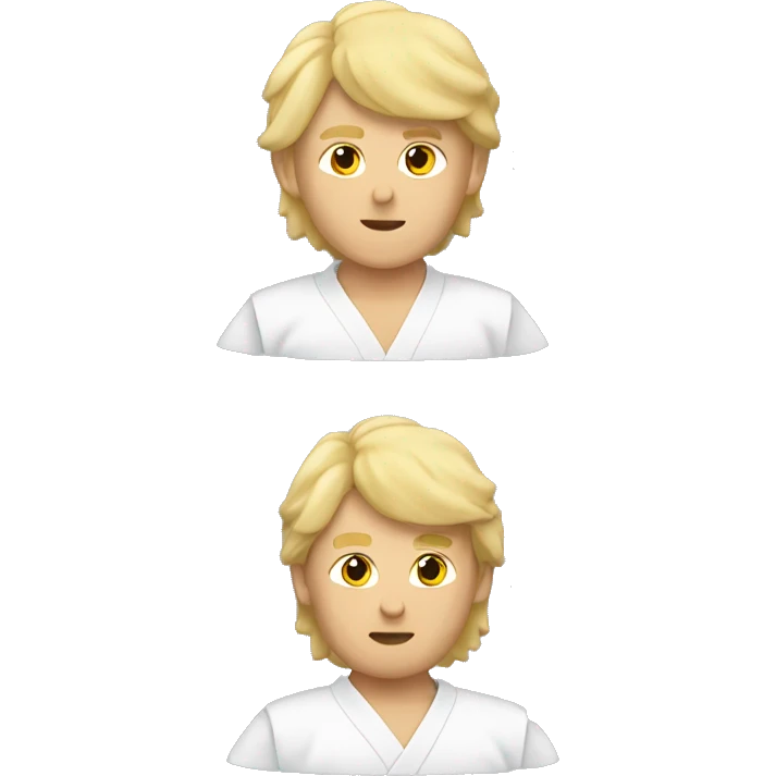 Karatekit jongen met blond haar emoji