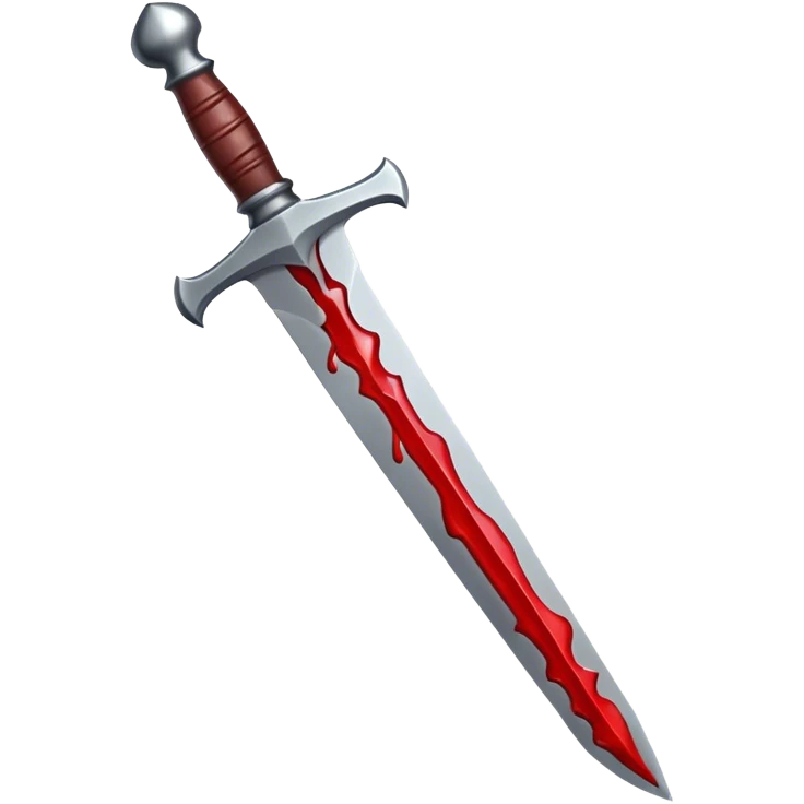 Iron Dagger with blood emoji