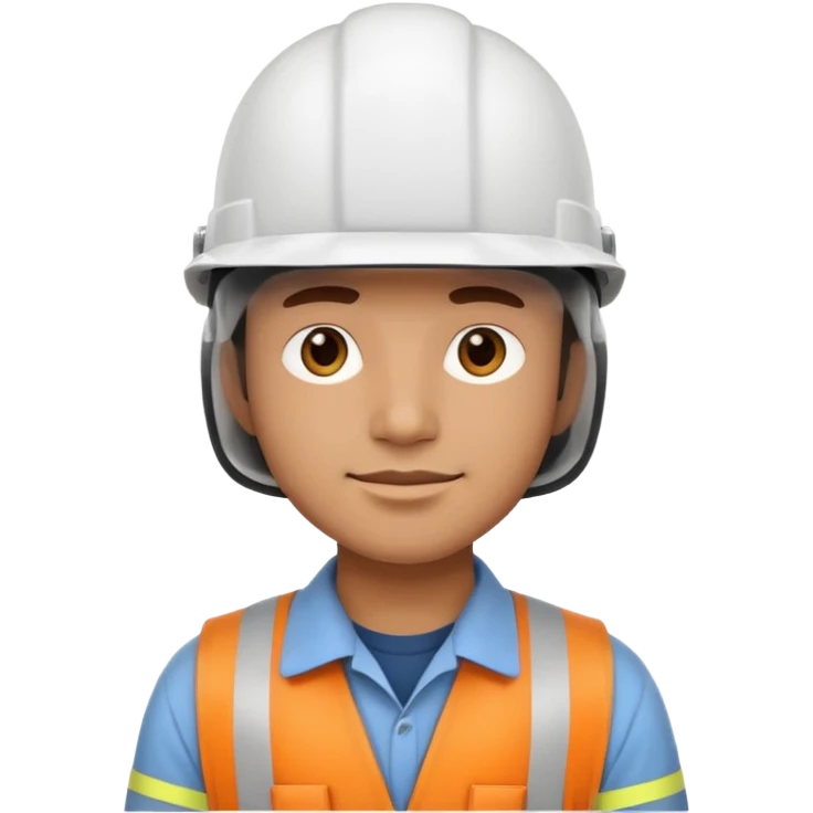 Ingeniero morocho con casco blanco emoji