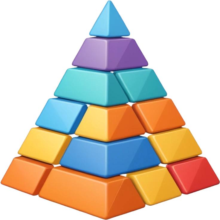 2-d triangle with boxes inside like a bureaucratic system emoji