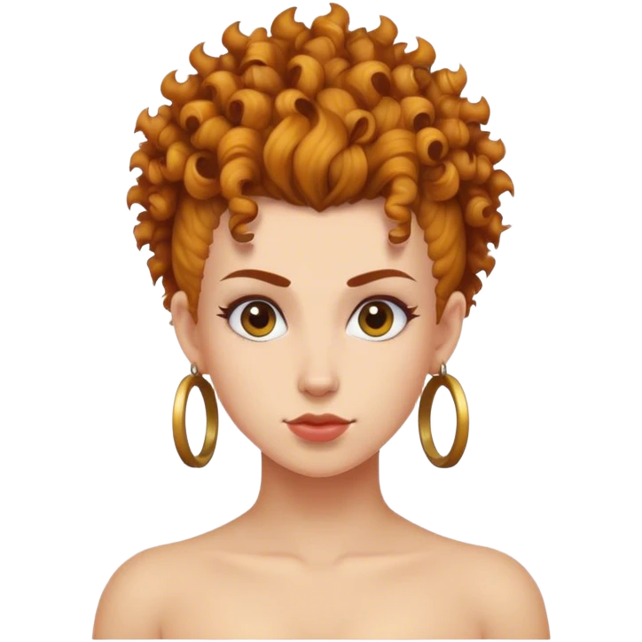 curly mohawk hair woman emoji