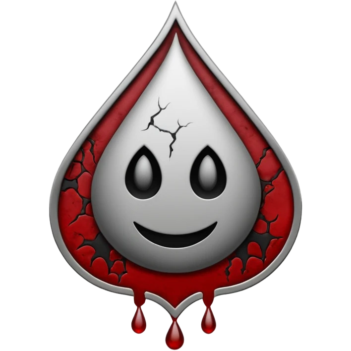 Minimalist emoji-style sticker of a gothic paper with “your soul” in blackletter, desaturated blood drop as signature, grayscale ink and parchment texture



 emoji