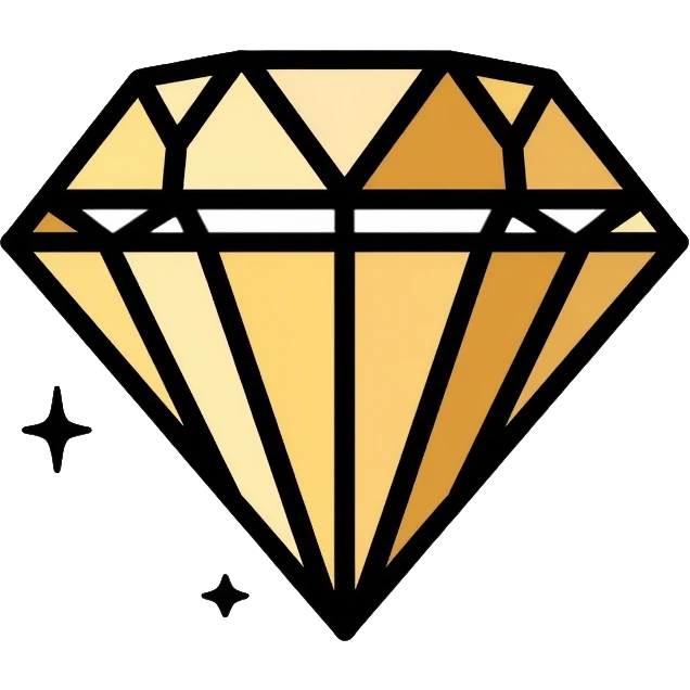 luxury jewelry company logo with diamond and gold elements emoji
