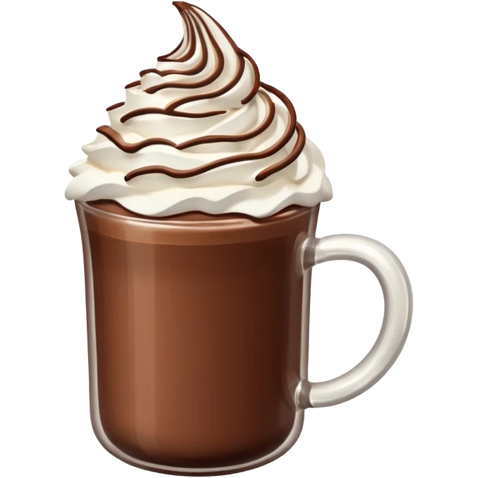 Make a hot chocolate with whipped cream emoji