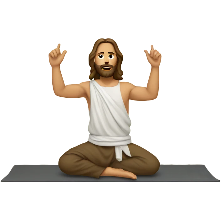 Jesus Christ doing Pilates emoji