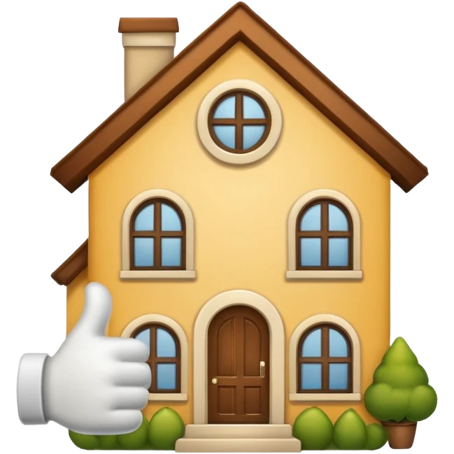 House with thumbs up emoji