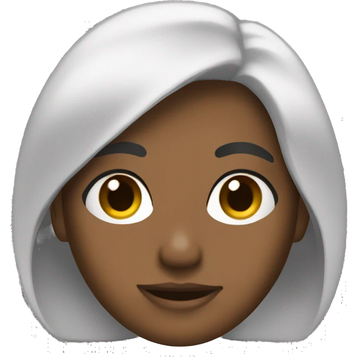 Una persona de cabello negro y piel media clara emoji