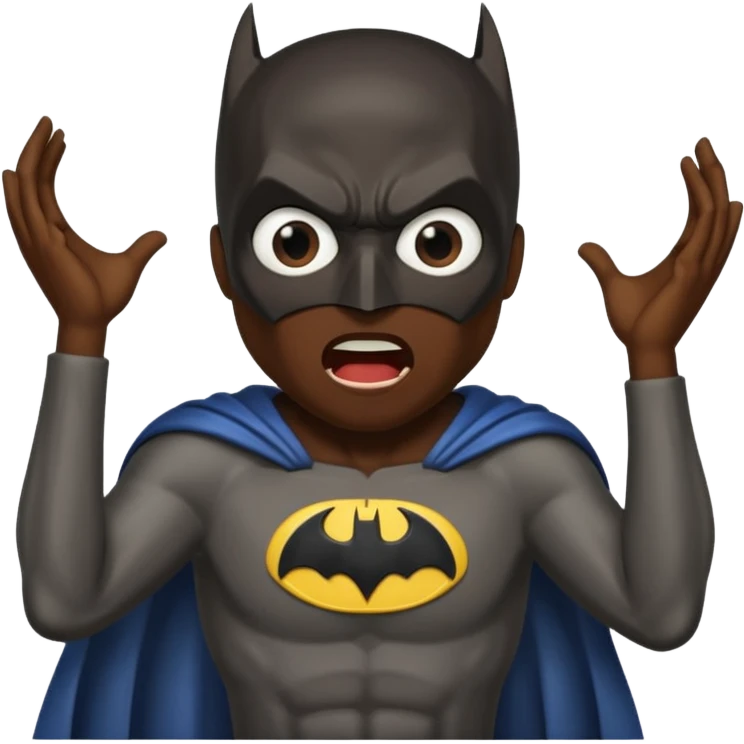 Batman with the Munch Scream pose emoji