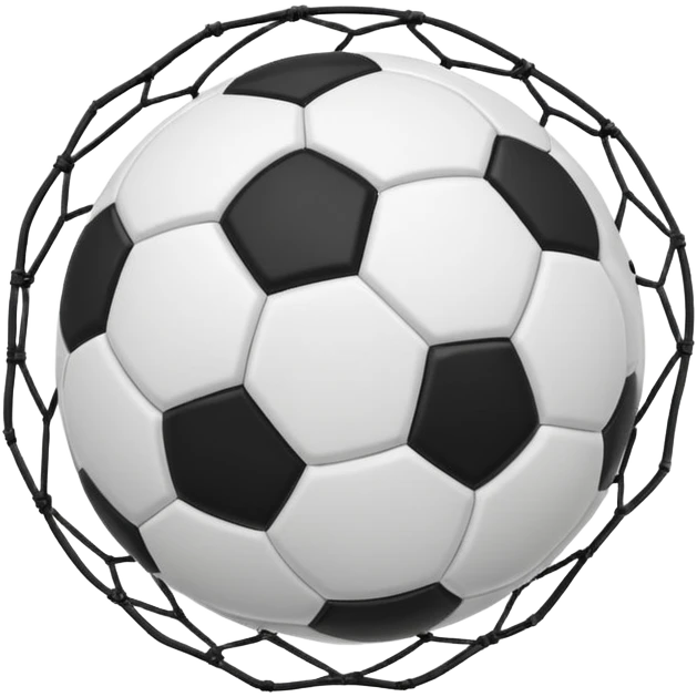 A soccer ball going to the net and goooooool emoji
