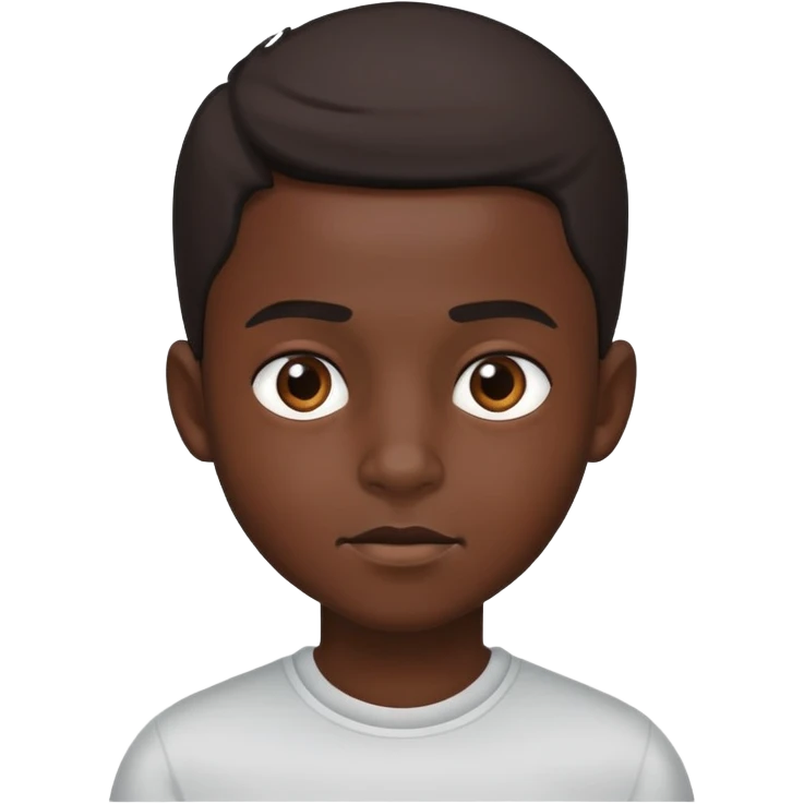 dark-skinned boy portrait realism emoji