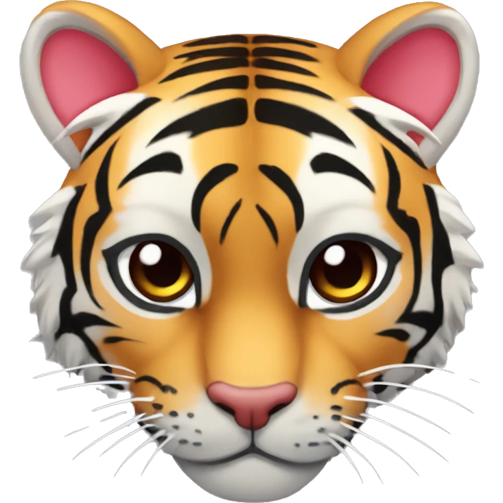 Tigre con corazones en los ojos emoji