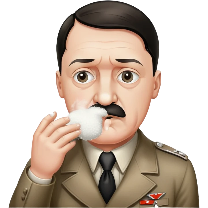 Hitler snorting white powder emoji