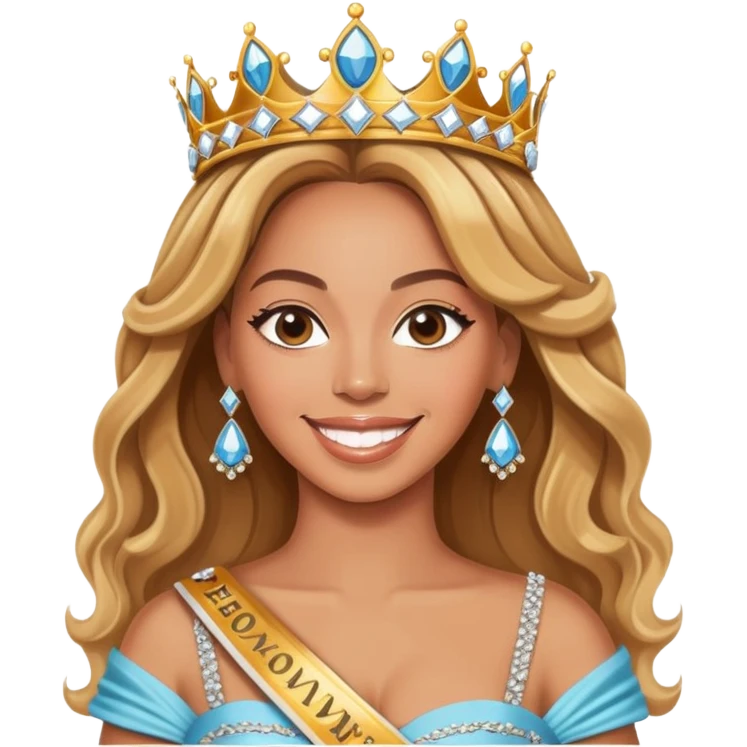 Beyoncé as a beauty queen emoji