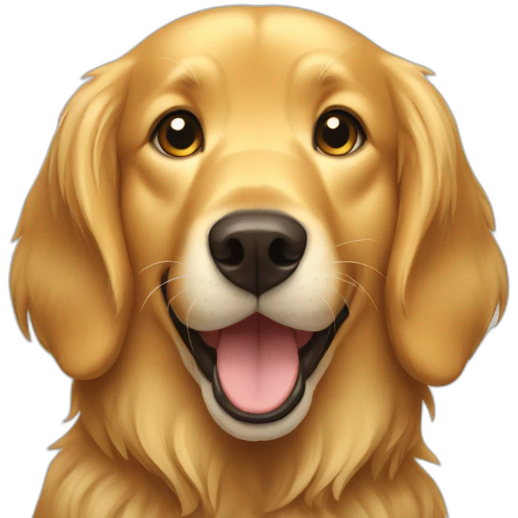 Barking golden retriever emoji