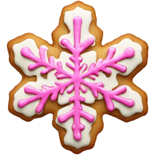 pink snowflake cookie  emoji