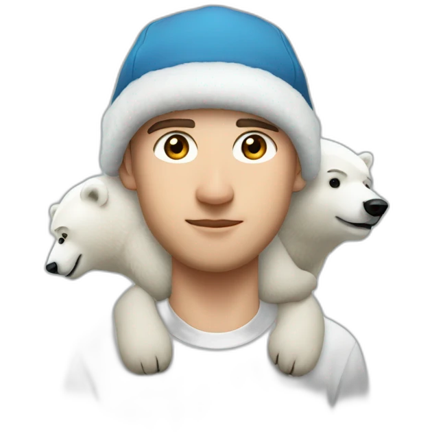 finn mertens with the polar bear hat emoji