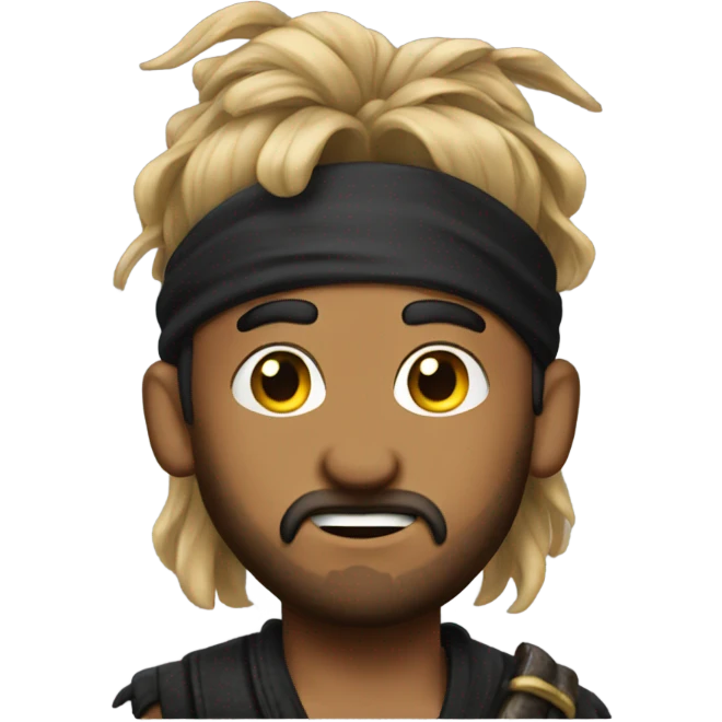 Man bun pirate emoji