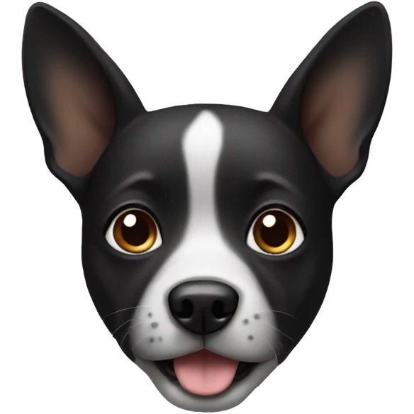 black cute dog emoji