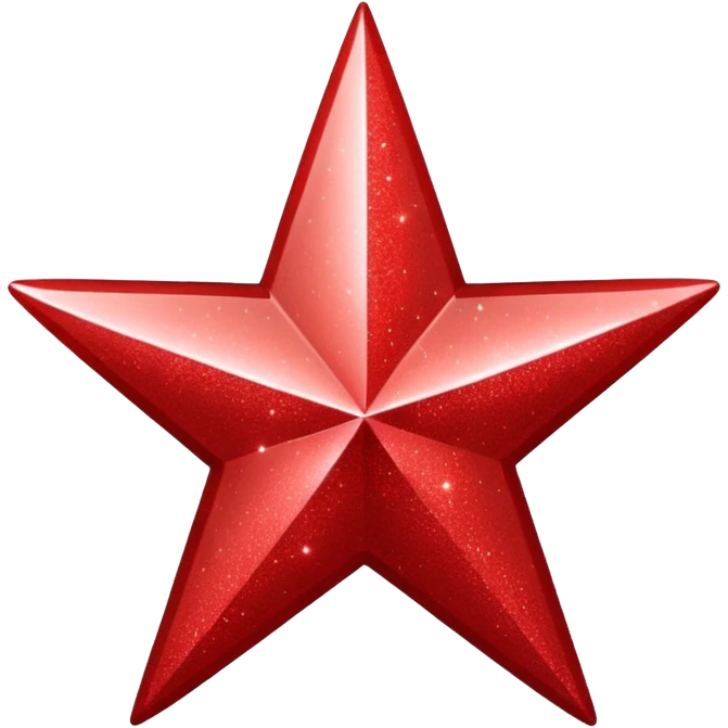 red glitter star  emoji