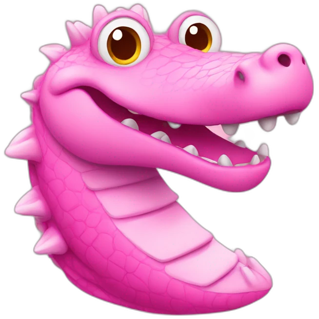 fluffy pink crocodile emoji